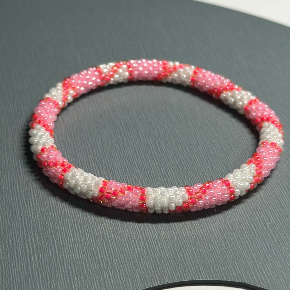 Sashka Pinks & White Bracelet 8” - #558